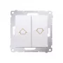 KONTAK-SIMON Simon 54 Shutter Push Button Module White, Electrical Interlock, Spring Terminals, 10A 250V