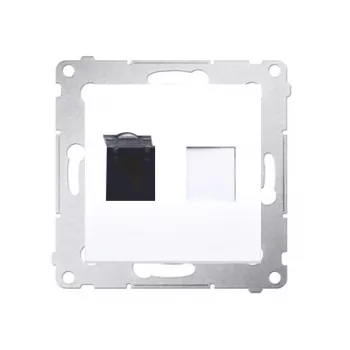 KONTAK-SIMON Simon 54 Balts Cat.6 UTP RJ45 Network Socket Module with Dust Cover, Flat