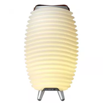 KOODUU SYNERGY 35 LED lampa ar Bluetooth skaļruni un dzērienu dzesētāju - 41 x 24 cm, balta