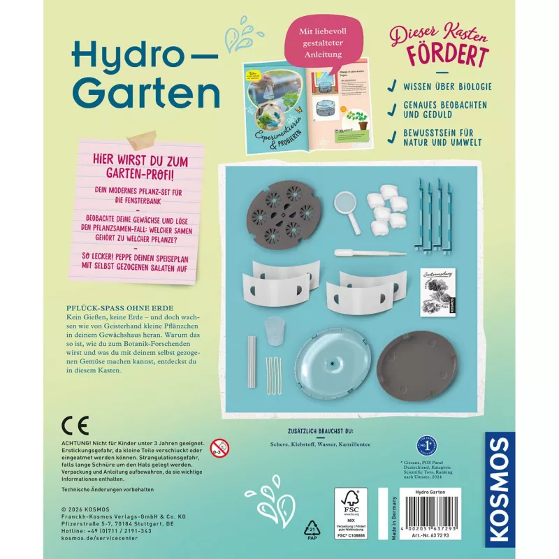 KOSMOS Hydro-Garten Hidroponikas Zinātnes Eksperimentu Komplekts