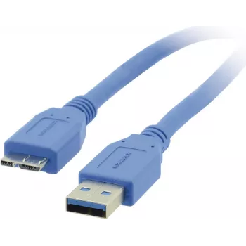 Kramer Electronics C-USB3/MICROB-3 USB 3.2 Gen 1 kabelis, USB-A vītišķis uz Micro-USB B vītišķis, 0,9 m, zils 96-02356003