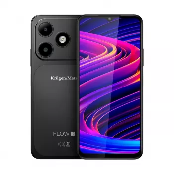 Kruger&Matz FLOW 12 Viedtālrunis 6,52 collu HD+ 4GB RAM 64GB Atmiņa Divu SIM Android 12 Melns