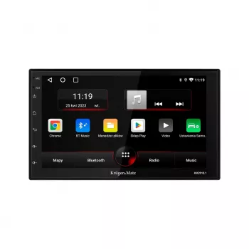 Kruger&Matz KM2010 CarPlay/Android Auto 7 inch 2-DIN autora dio ar bezvadu Apple CarPlay un Android Auto, GPS, Bluetooth, 4x45W