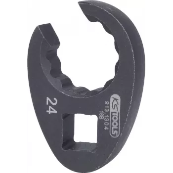 KS TOOLS 1/2 collu atslēga ar atvērtu galu bremžu cauruļu savienojumiem, 24mm (913.1304)