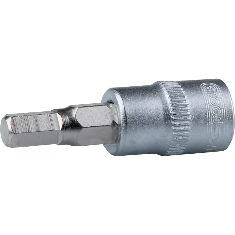 KS TOOLS 1/4 collu uzgaļu galviņa sešstūra 3mm, kalta hroma vanādija tērauda, matēti hromēta 911.1436