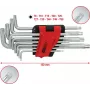 KS TOOLS 151.4880 Garo TORX L-veida atslēgu komplekts, 10 gab., hroma vanādija tērauds, izmēri T9-T50