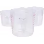 KS TOOLS 3 daļu mērglāžu komplekts, 250/500/1000 ml, caurspīdīgs PP ar zilu skalu, drošs pārtikai, mazgājams trauku mazgājamajā mašīnā, ievietojams 150.9205