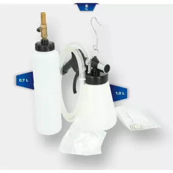 KS TOOLS BT701200 pneimatiskais bremžu gaisa izlaides aparāts, 6,2 bar, 0,75L tvertne, 1L savākšanas pudele