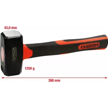 KS TOOLS āmurs ar stiklašķiedras rokturi, 1250 g (142.5126)
