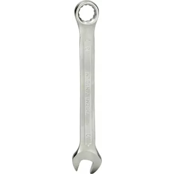 KS TOOLS Kombinētā uzgriežņu atslēga 10 mm, hroma vanādija tērauds, matēts satīna hroma pārklājums, DIN 3113 Forma A, ISO 3318, ISO 7738 (BT011910)
