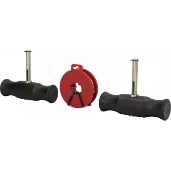 KS Tools stiepļu rokturu komplekts, 3 daļas, elastīgi atsperu tērauda stieņi, ergonomiski 2 komponentu rokturi, 160/180/200 mm, BT681150