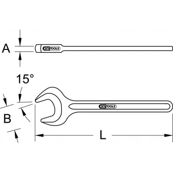 KS TOOLS vienpusēja uzgriežņu atslēga triecienatslēgai, 40 mm (517.0540)