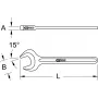 KS TOOLS vienpusēja uzgriežņu atslēga triecienatslēgai, 40 mm (517.0540)