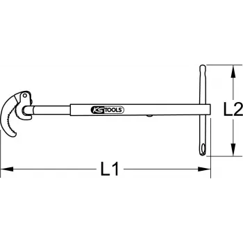 KS TOOLS Teleskopiskā izlietnes uzgriežņu atslēga, Ø 32-63mm (126.2000)