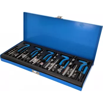 KS TOOLS Vītņu remonta komplekts, 131 daļa, metriskie spirālveida ieliktņi M5-M12, nerūsējošais tērauds, koferī BT541150