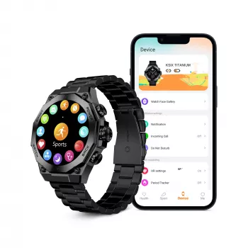 KSIX Smartwatch TITANIUM, Melns