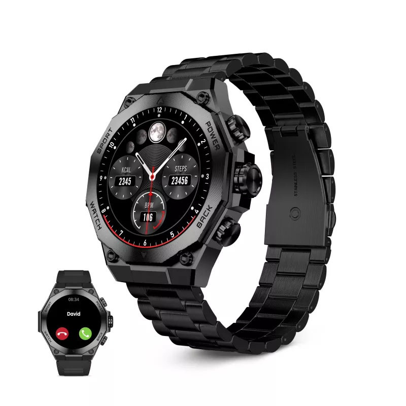 KSIX Smartwatch TITANIUM, Melns