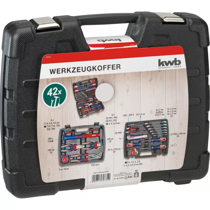 KWB 370733 42-daļīgs DIY instrumentu komplekts koferī (29x34x7 cm)