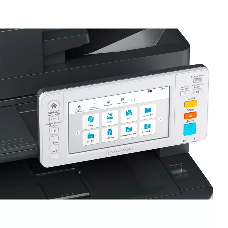 Kyocera ECOSYS MA4000CIFX/Plus A4 krāsu lāzerdaudzfunkciju printeris (drukāšana, kopēšana, skenēšana, fakss) ar 3 gadu uz vietas sniegtu garantiju