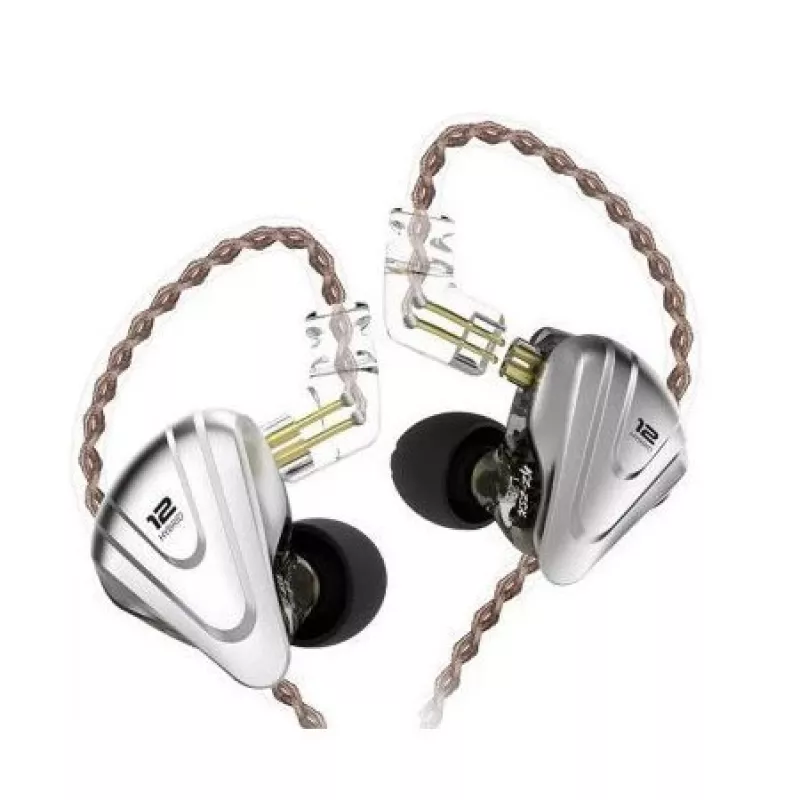 KZ ZSX NO MIC In-Ear Monitor Earphones - 6 Drivers Hybrid, 10mm Dynamic + 5 BA, Detachable Cable, 3.5mm L-Plug, Over-Ear, Zinc Alloy & Resin