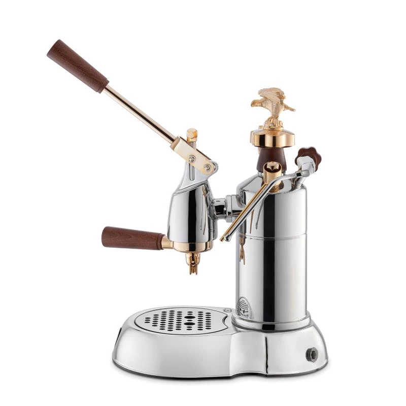 La Pavoni LPLEXP01EU Manuāla sviras espresso kafijas automāts Expo 2015 Gold-Chrome, 1.6 L, 950 W