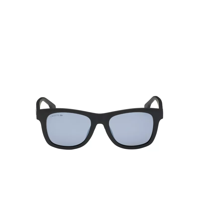 Lacoste L3651SRG-001 Unisex Saulesbrilles - Melns Acetāta Rāmis, Pelēkas Polikarbonāta Lēcas, 48 mm Lēcu Platums