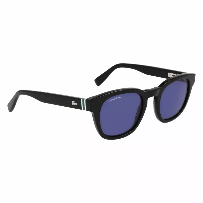 Lacoste L6015SN-1 Unisex Saulesbrilles Melns Rāmis Pelēka Lēca 49mm