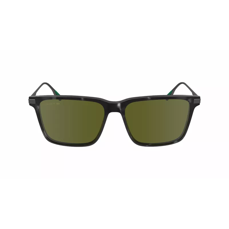 Lacoste L6017S5517240 Taisnstūra Havannas saulesbrilles vīriešiem - Brūnas lēcas 55/17/145 mm