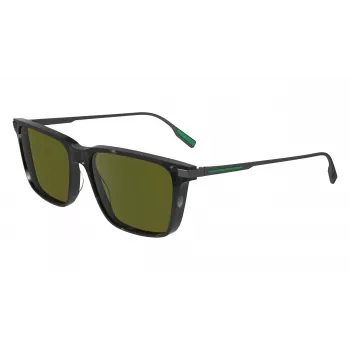 Lacoste L6017S5517240 Taisnstūra Havannas saulesbrilles vīriešiem - Brūnas lēcas 55/17/145 mm
