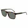 Lacoste L6025S-214 Vīriešu taisnstūra saulesbrilles - Havana/Pelēks - 56/17/145 mm