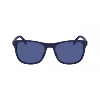 Lacoste L6031S-424 Vīriešu taisnstūra saulesbrilles - Zils rāmis, Pelēkas lēcas, UV400