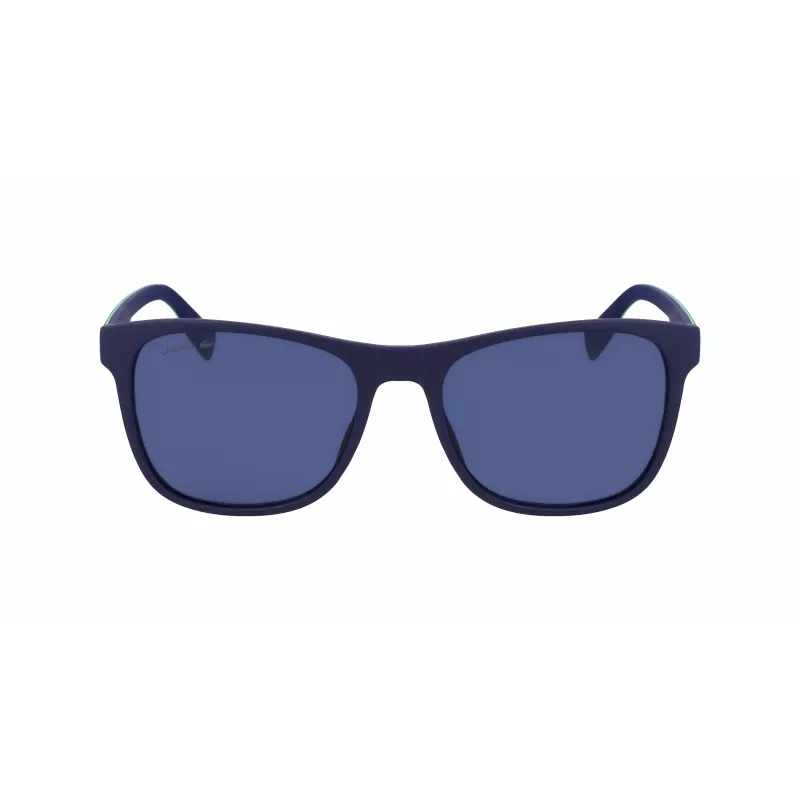 Lacoste L6031S-424 Vīriešu taisnstūra saulesbrilles - Zils rāmis, Pelēkas lēcas, UV400