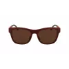 LACOSTE L6043S-601 Vīriešu taisnstūra saulesbrilles - Melns rāmis, pelēkas lēcas 56/18/145 mm