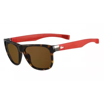 LACOSTE L664S-5517214 Unisex saulesbrilles - melns rāmis, pelēkas lēcas, 55/17/140 mm