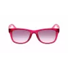 Lacoste L734S Unisex taisnstūra saulesbrilles - melns rāmis, pelēkas lēcas 52/18/140 mm