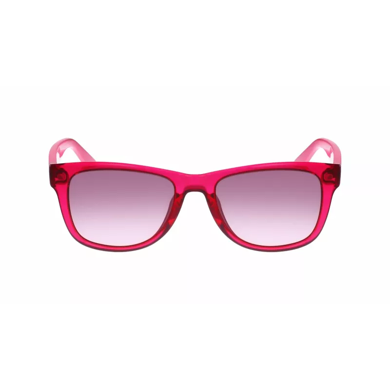 Lacoste L734S Unisex taisnstūra saulesbrilles - melns rāmis, pelēkas lēcas 52/18/140 mm
