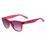 Lacoste L734S Unisex taisnstūra saulesbrilles - melns rāmis, pelēkas lēcas 52/18/140 mm