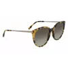 Lacoste L928S-214 Sieviešu saulesbrilles Havana Brūns Gradients 56mm