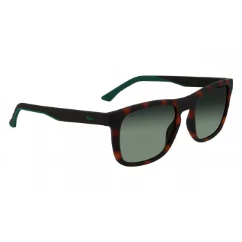 Lacoste L956S-230 Vīriešu saulesbrilles Havana Brūnas Taisnstūra Acetāts 55mm