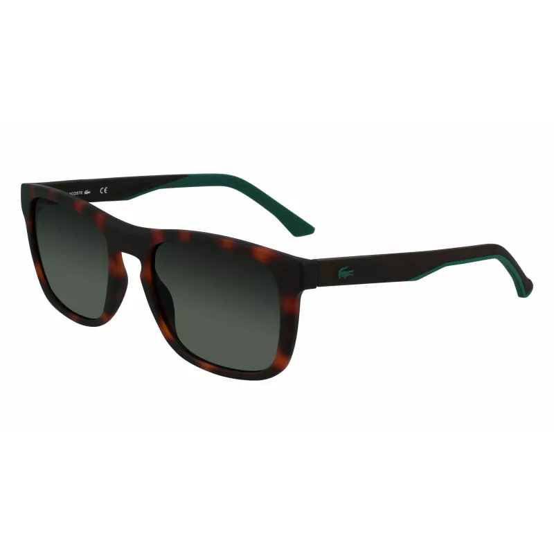 Lacoste L956S-230 Vīriešu saulesbrilles Havana Brūnas Taisnstūra Acetāts 55mm