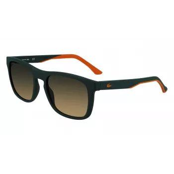 Lacoste L956S-301 Vīriešu taisnstūra saulesbrilles zaļš acetāta rāmis UV400