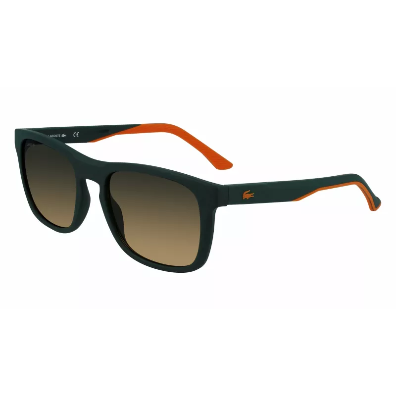 Lacoste L956S-301 Vīriešu taisnstūra saulesbrilles zaļš acetāta rāmis UV400