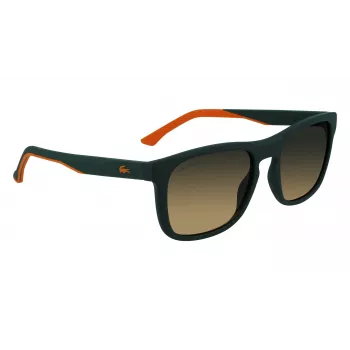 Lacoste L956S-301 Vīriešu taisnstūra saulesbrilles zaļš acetāta rāmis UV400