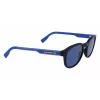 LACOSTE L968SX-002 Unisex saulesbrilles, melns rāmis, pelēkas lēcas, 51 mm