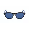 LACOSTE L968SX-002 Unisex saulesbrilles, melns rāmis, pelēkas lēcas, 51 mm