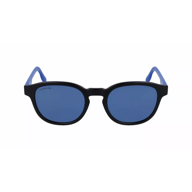 LACOSTE L968SX-002 Unisex saulesbrilles, melns rāmis, pelēkas lēcas, 51 mm