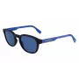 LACOSTE L968SX-002 Unisex saulesbrilles, melns rāmis, pelēkas lēcas, 51 mm
