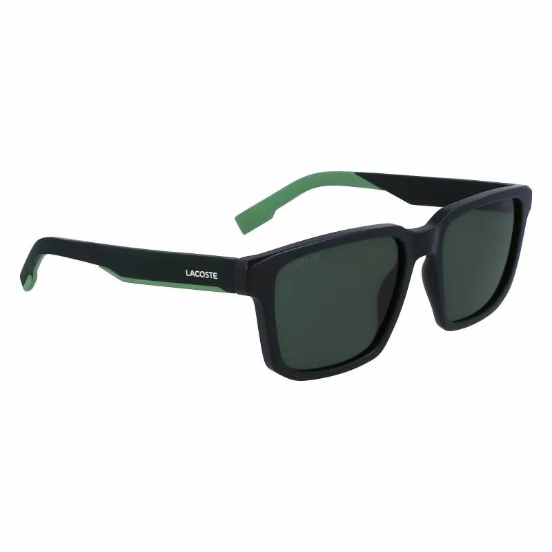 Lacoste L999S-301 Vīriešu saulesbrilles, Matēti zaļš rāmis, Tumši zaļas lēcas, 55/18/145 mm