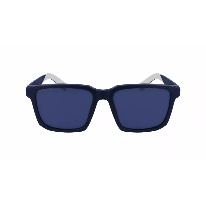 Lacoste L999S-401 Vīriešu saulesbrilles - Havana acetāta rāmis, zilas polikarbonāta lēcas, UV400 aizsardzība