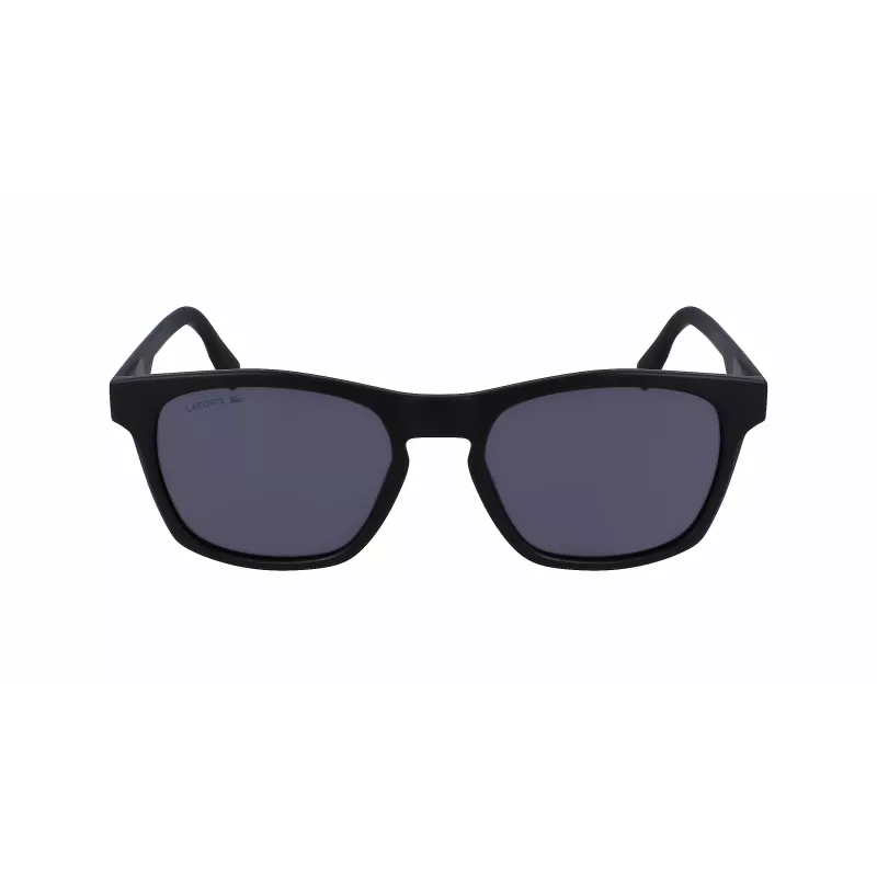 Lacoste vīriešu L988S-2 taisnstūra saulesbrilles - melns rāmis, pelēkas lēcas, 54 mm